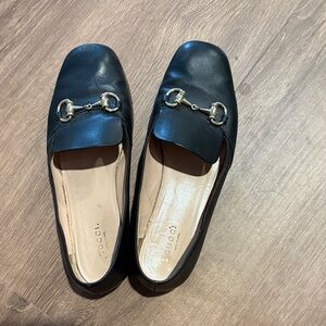 Gucci Black Leather Horsebit Loafers